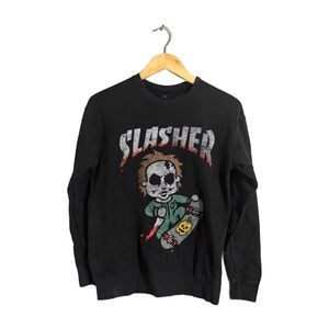 Vintage BoxLunch Halloween Animated Michael Myers Slasher Sweatshirt Size XS 🛹🩸